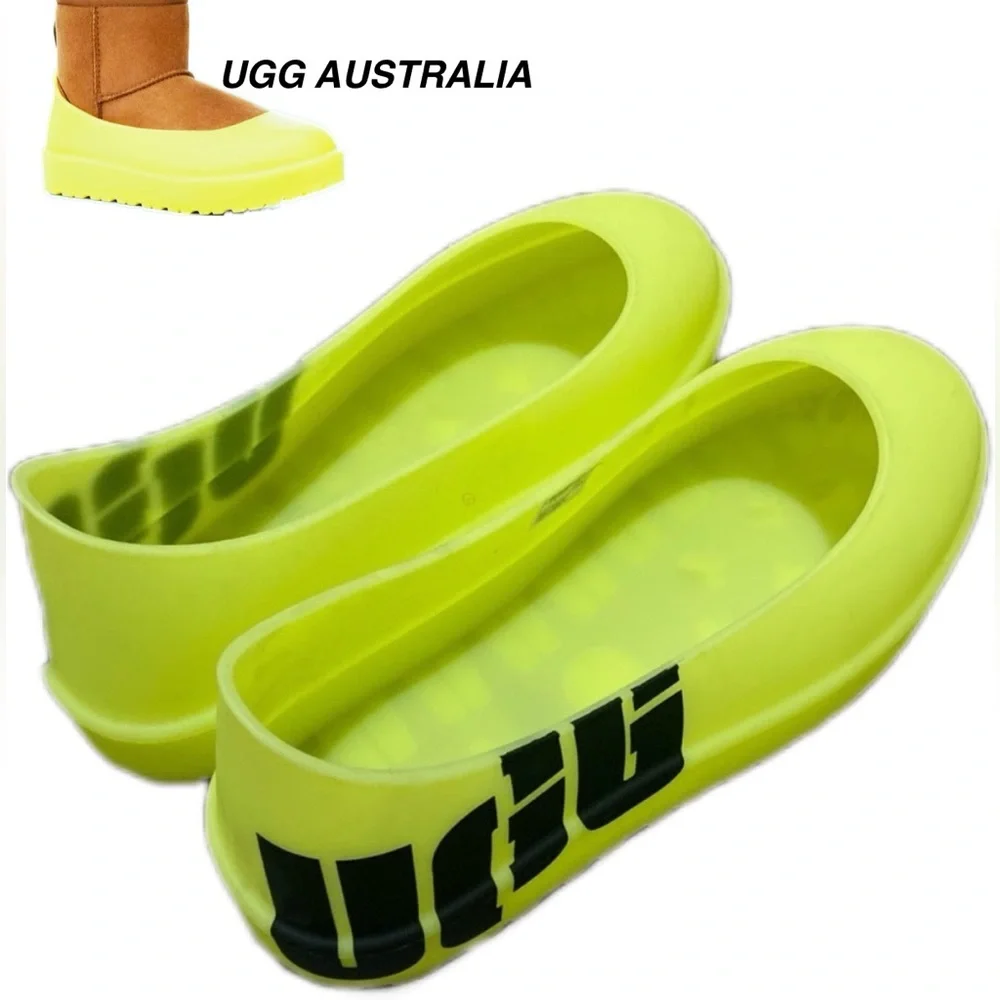 NEW NEON YELLOW/GREEN UGG BOOT GUARD WATERPROOF COVER FITS WOMEN SIZE 5-7